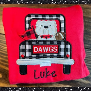 Boys Monogrammed Bulldog Football Shirt