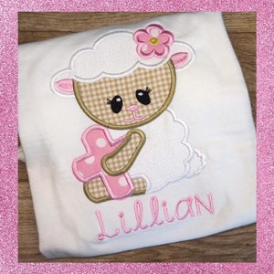 Girls Easter Lamb Shirt