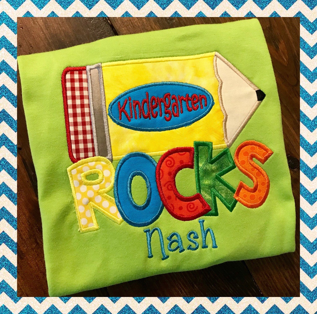 Pre-k Rocks Pencil Shirt - Etsy