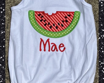 Summer Watermelon Bubble Romper