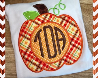 Boys Fall Monogrammed Pumpkin Shirt