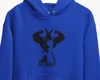 all might hoodie with hair