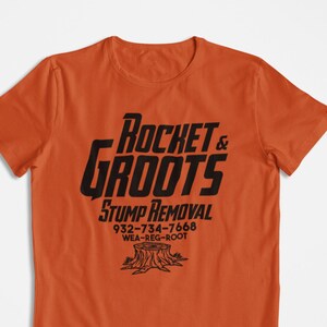 Rocket and Groot inspired T-Shirt / Rocket & Groots Stump Removal / Adult Unisex T-Shirt available in a variety of colors