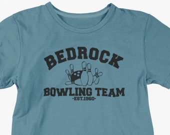 Flintstones inspired T-Shirt / Bedrock Bowling Team / Fred Flintstone / Adult Unisex T-Shirt available in a variety of colors