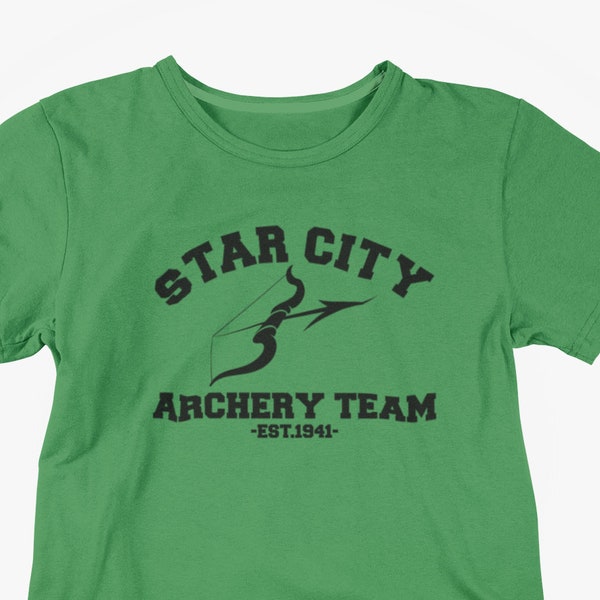 Arrow inspired T-Shirt /  Green Arrow Shirt / Star City Archery Team Shirt/ Adult Unisex T-Shirt available in a variety of colors
