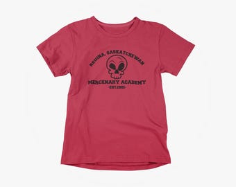Deadpool Inspired T-Shirt, Regina Mercenary Academy. Adult Unisex S-5XL, Multiple Colors