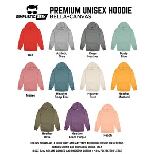 a collection of unisex hoodies in various colors, including red, grey, green, blue, and orange.