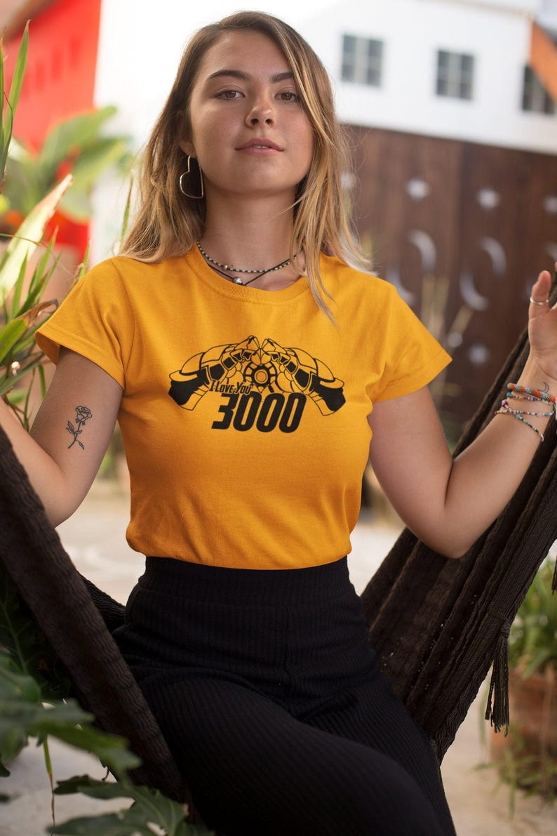 Iron Man Inspired T-Shirt: I Love You 3000, Adult Unisex S-5XL, Multiple Colors image 2