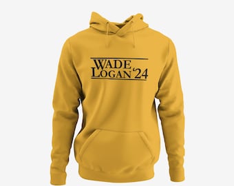 Deadpool inspired Wade Logan Hoodie, Adult Unisex, Political satire (Sizes S-6XL + 4XLT ) 20+ colors