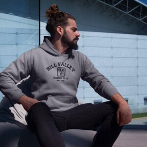 Back to the Future Inspired hoodie. Hill Valley Science Club. Adult Unisex. 20+ colors up to 6XL + 4XLT image 3