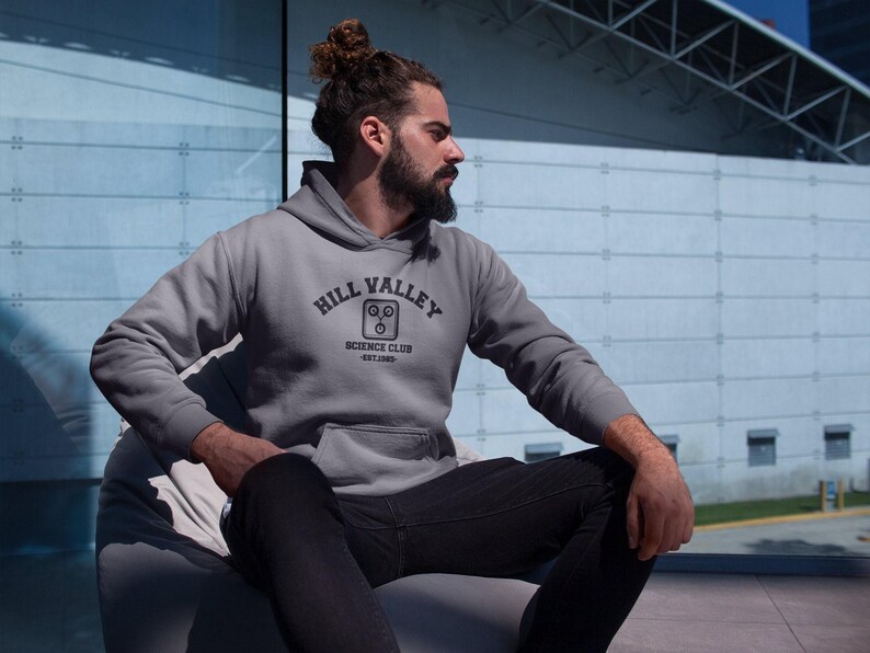 Back to the Future Inspired hoodie. Hill Valley Science Club. Adult Unisex. 20+ colors up to 6XL + 4XLT image 3