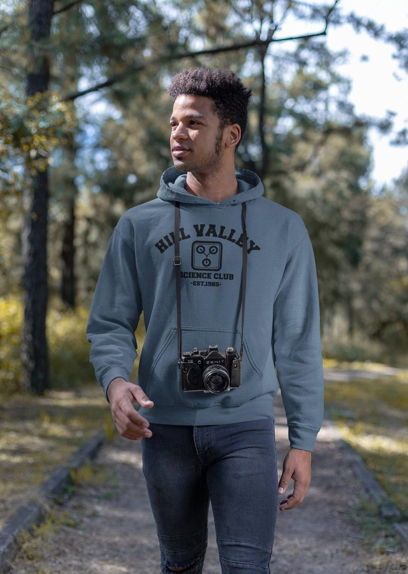 Back to the Future Inspired hoodie. Hill Valley Science Club. Adult Unisex. 20+ colors up to 6XL + 4XLT image 4