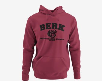How To Train Your Dragon Hoodie. HTTYD. Berk Dragon Training Academy. Unisex Adult in multiple colors up to 6XL + 4XLT