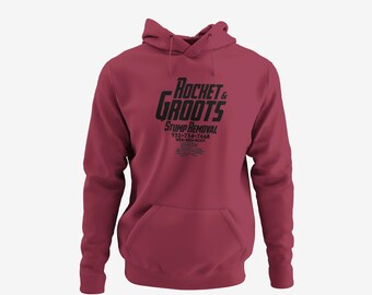 Rocket & Groot Stump Removal Hoodie - Guardians of the Galaxy - Up to 6XL + 4XLT , 20+ Colors