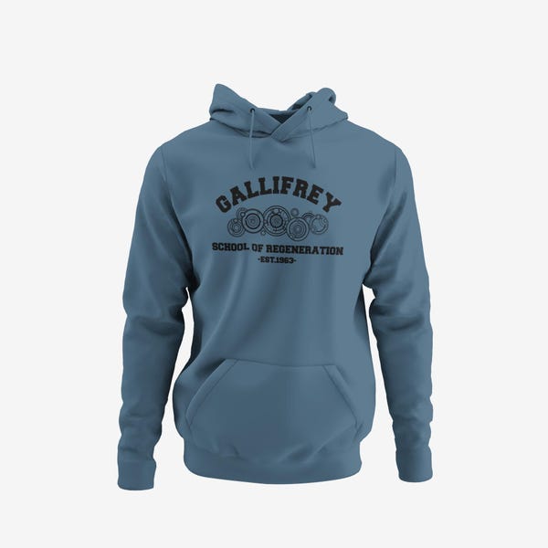 Whovian Hoodie, Dr Who Gallifrey Inspired. Adult unisex in 20+ colors and sizes to 6XL + 4XLT
