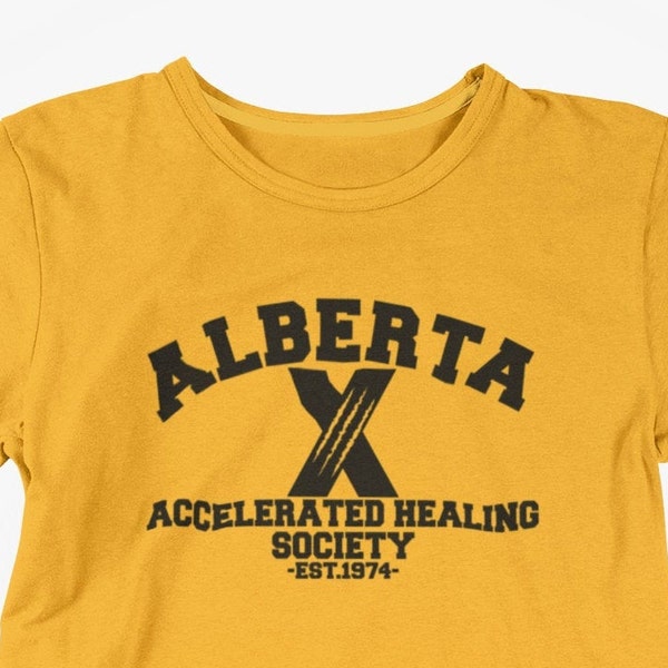 Wolverine inspired shirt / Wolverine Alberta Accelerated Healing Society Shirt /  Unisex T-Shirt available in a variety of colors