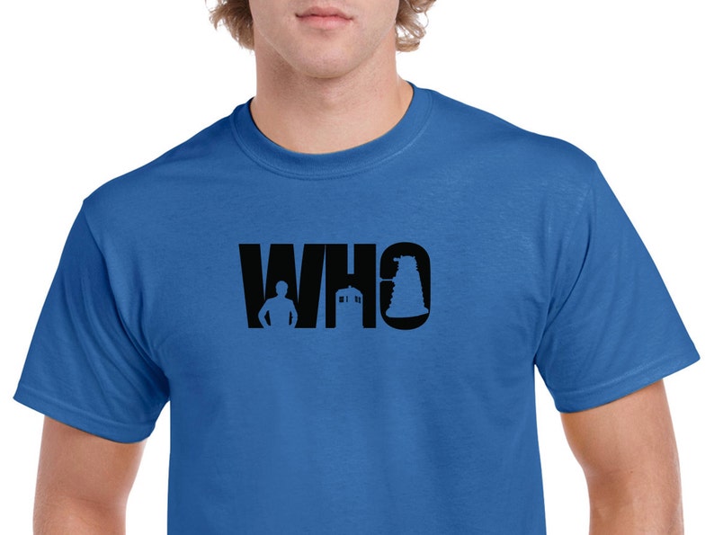 Doctor Who Inspired Last Name Silhouette Shirt / Adult Unisex T-Shirt available in a variety of colors image 1