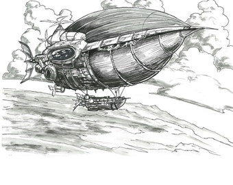 Drawtober Final Fantasy Day 4! Airship!