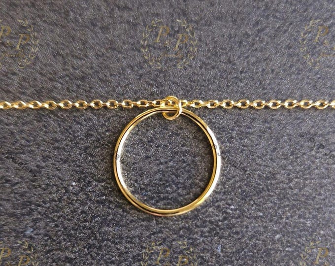 Day Necklace, Discreet Sub Necklace, S925 Sterling Silver Ring, Gold, Rose Gold, Necklace with O Ring Pendant, O Ring Choker, Gift for Her