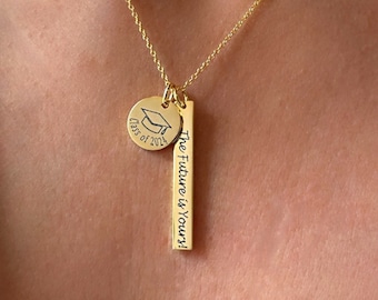 Personalized Graduation Necklace, made with solid High Quality 925 Sterling Silver