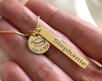 Personalized Graduation Necklace, made with solid High Quality 925 Sterling Silver