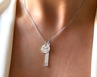 Personalized Graduation Necklace, made with solid High Quality 925 Sterling Silver