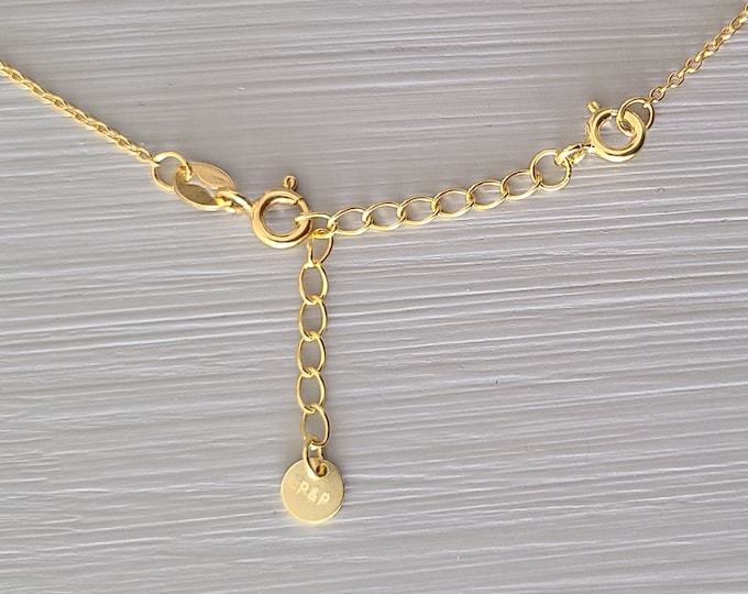 Add On a Necklace or a Bracelet Extender, Removable Extender, 2" Extender, Adjustable, Gold plated, 925 Sterling Silver, Rose Gold plated