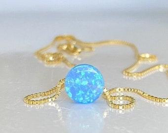 Blue Opal Necklace, Gold Opal Necklace, Opal Coin Necklace, Opal Choker, Silver Opal Choker Necklace, Opal Pendant, Opal Necklace Women Girl