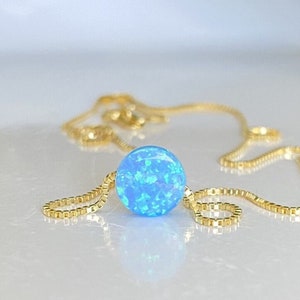 Blue Opal Necklace, Gold Opal Necklace, Opal Coin Necklace, Opal Choker, Silver Opal Choker Necklace, Opal Pendant, Opal Necklace Women Girl