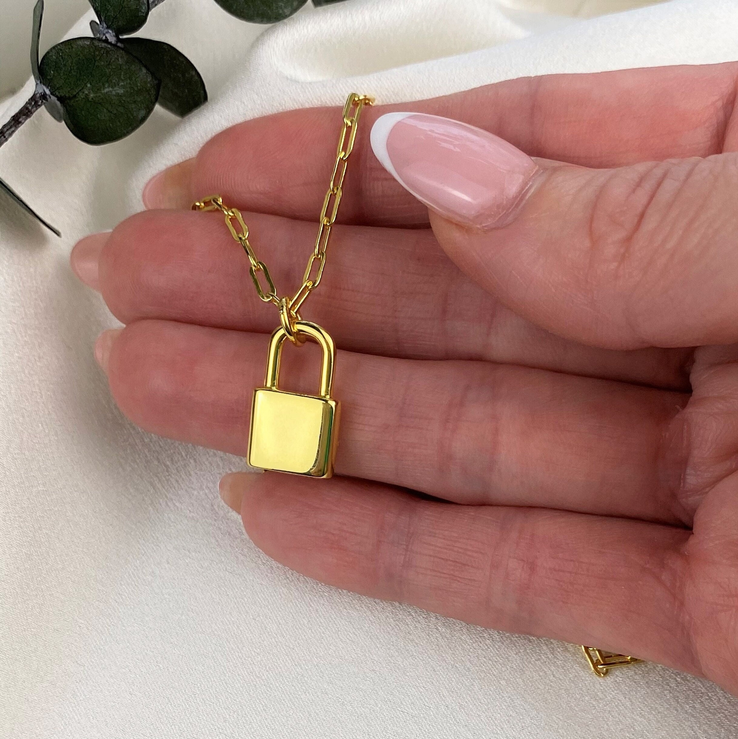 JewelCastle™ Initial Lock Necklace – JewelCastle®