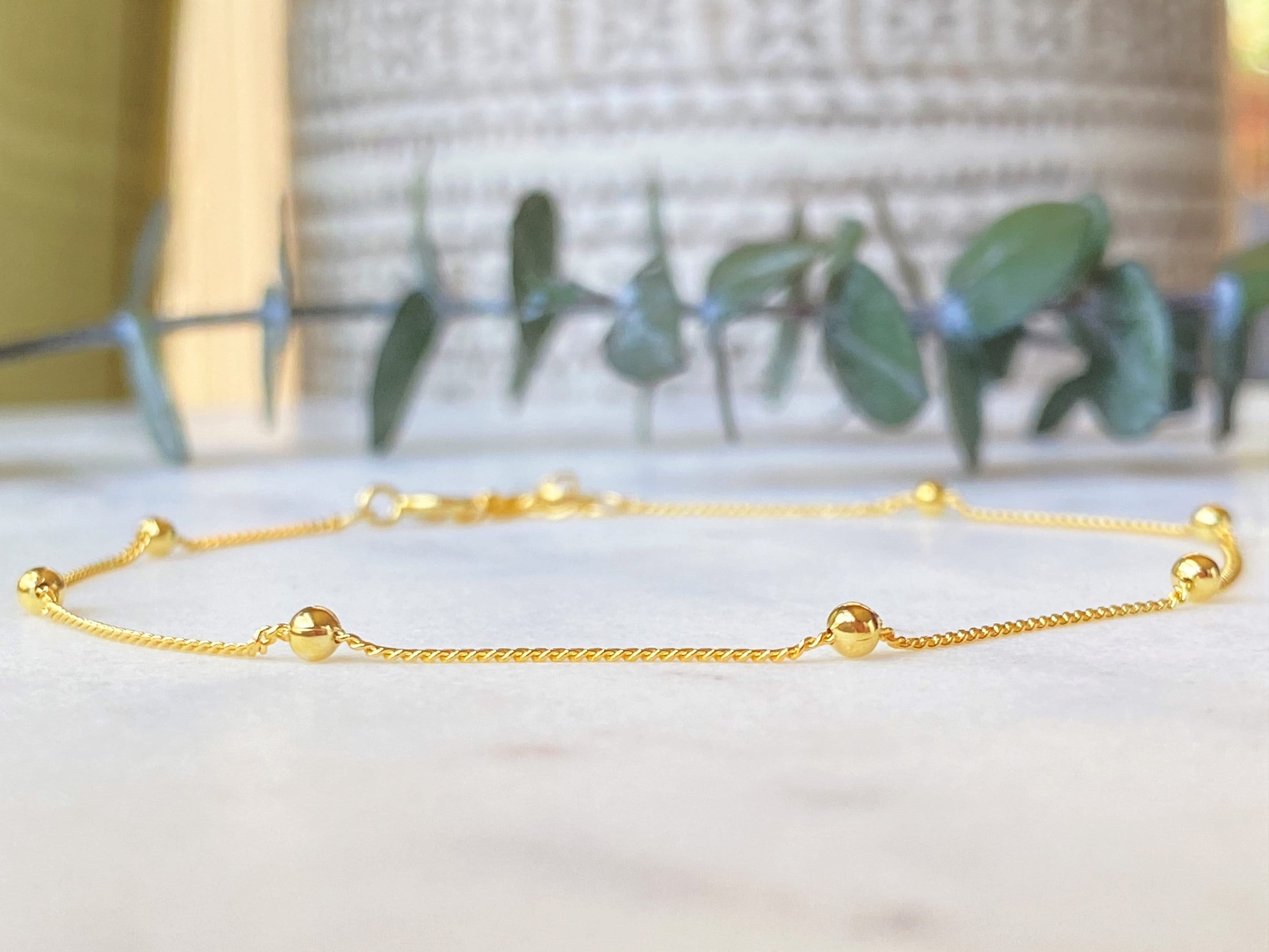 Delicate 2024 gold anklet