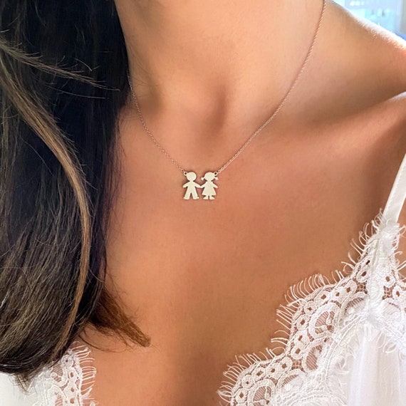 Mom Necklace, Personalized Necklace for Mom, Mom Necklace with Kids Names, Boy and Girl Necklace, Children Necklace, Christmas Gift for Mom