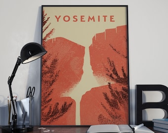 Yosemite National Park "Yosemite Falls" Poster Art Print