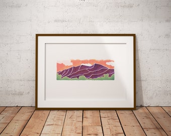 Ojai Inspired "Chief's Peak" Poster Art Print