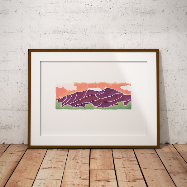 Ojai Inspired "Chief's Peak" Poster Art Print