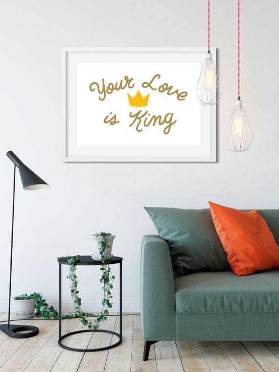 Hand Lettered Sade Lyrics Your Love Is King Poster Etsy