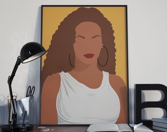 Beyonce Inspired "Queen Bey" Poster Art Print