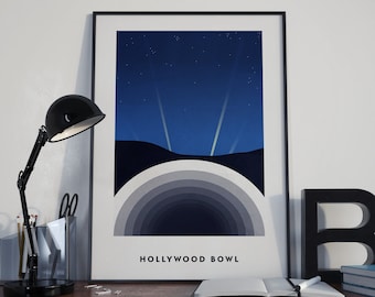 Los Angeles "Hollywood Bowl" Poster Art Print