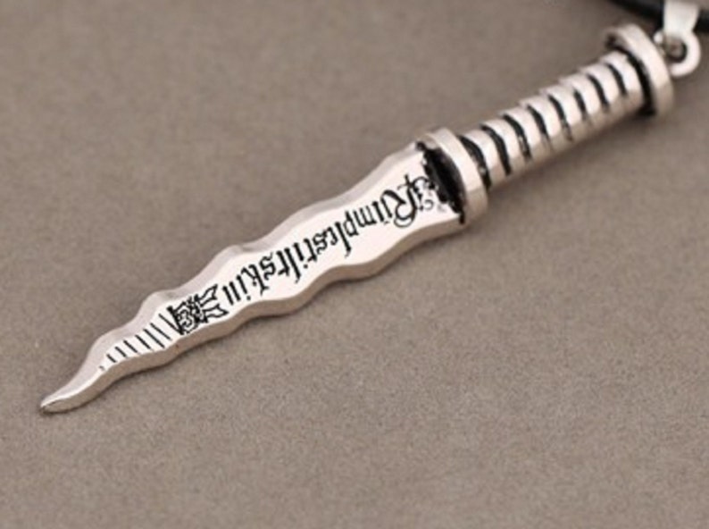 Once Upon A Time Rumpelstiltskin Necklace Dark One Dagger Etsy