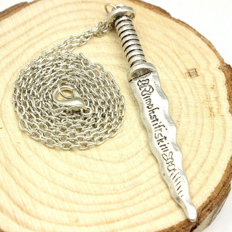 Once Upon A Time Rumpelstiltskin Necklace Dark One Dagger Etsy