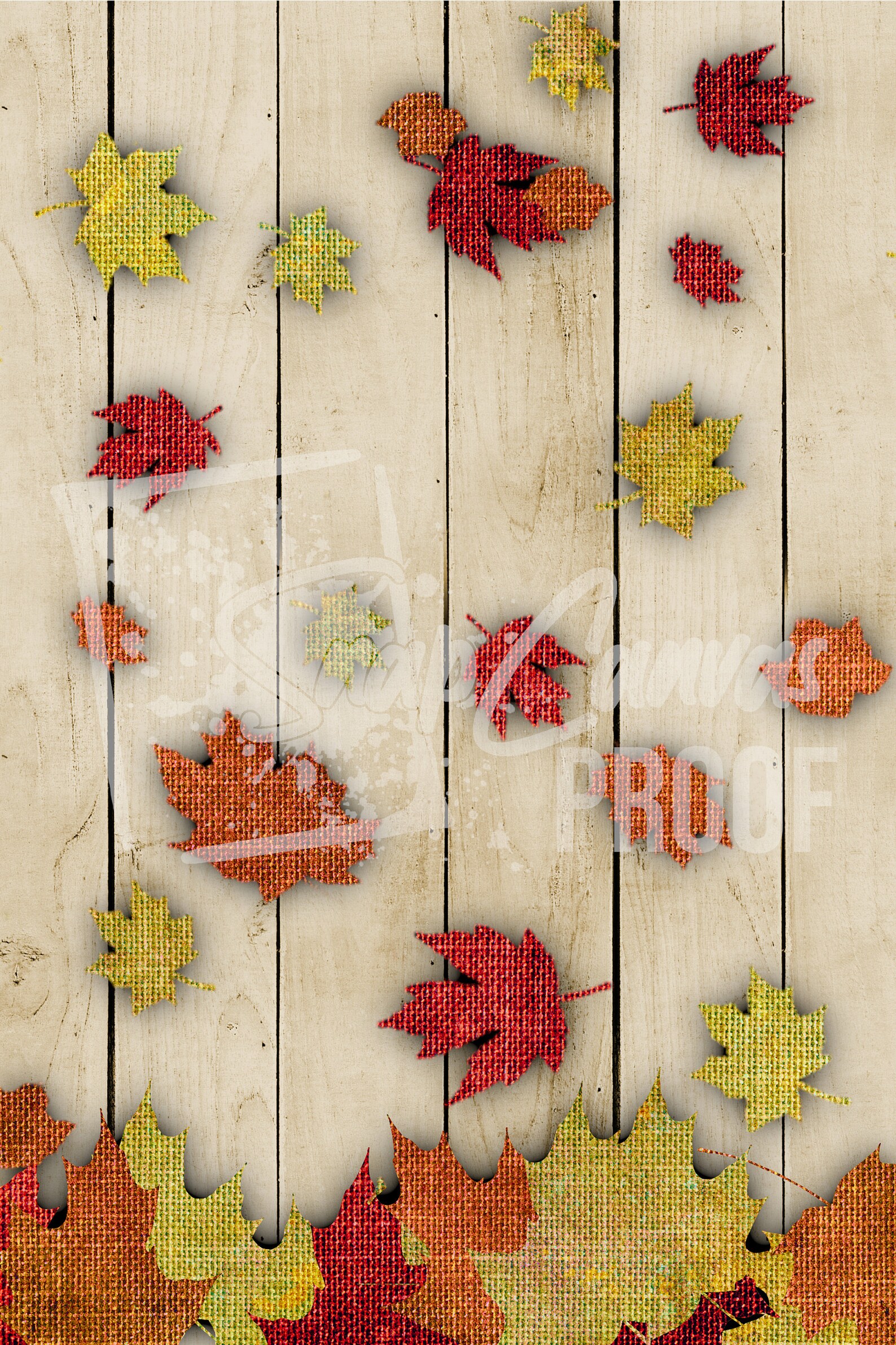 Canvas: Autumn Falling Leaves Wall Art Print Fall Decor for | Etsy