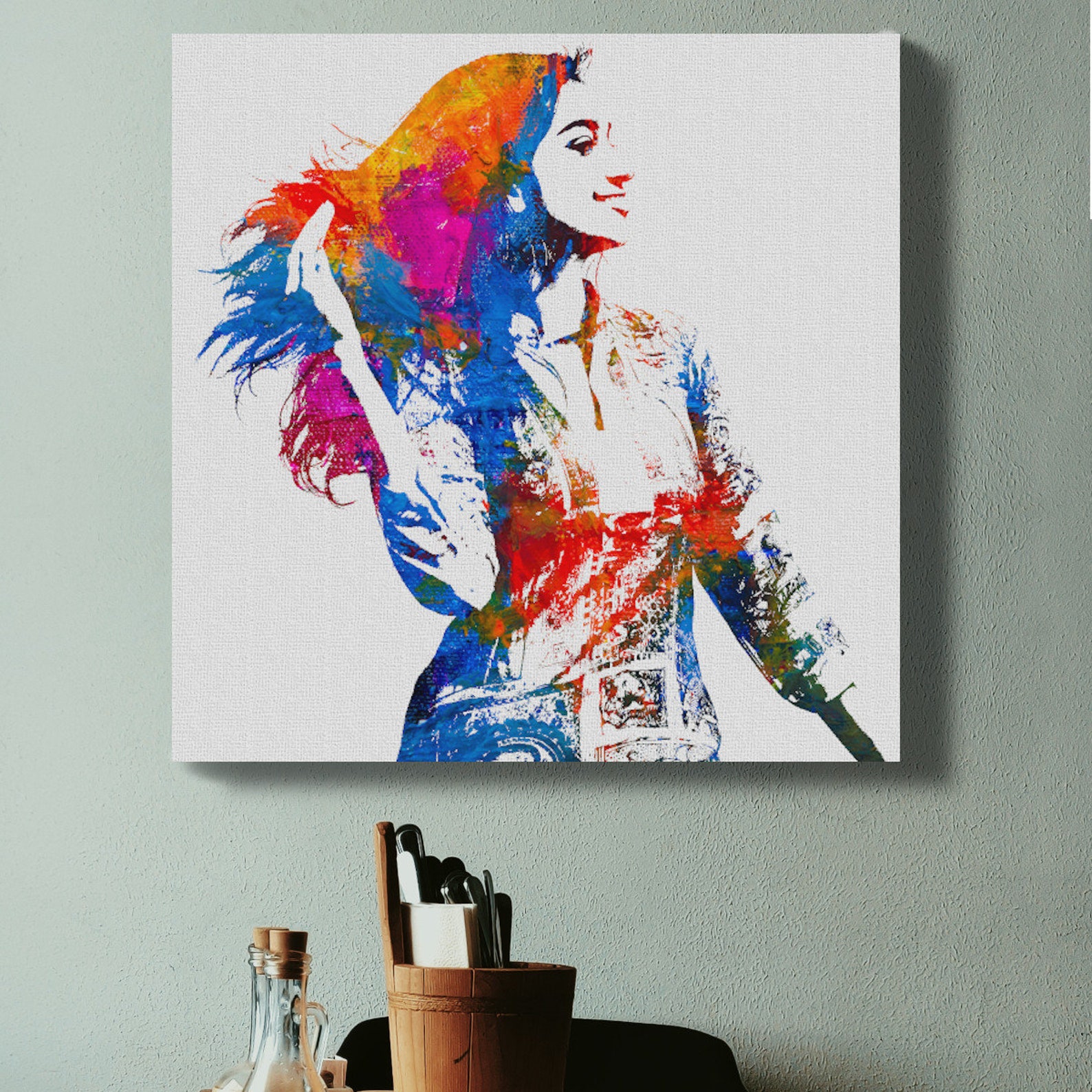 Custom Canvas Paint Splatter Pop Art Painting/picture Etsy