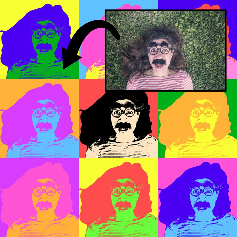 Custom Canvas Andy Warhol Style Pop Art Personalized Photo on - Etsy