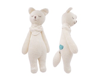 Handmade Plush Toys: Platinum Fennis the Softie - baby gift | birthday gift for boys and girls | Baby Shower Gift | Newborn Gift | Crochet