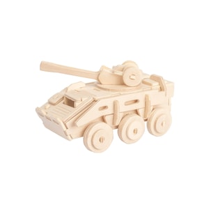 3D Wood Puzzle: Armored Vehicle DIY kids craft, kids puzzle, STEM activity (JP236) by Hands Craft