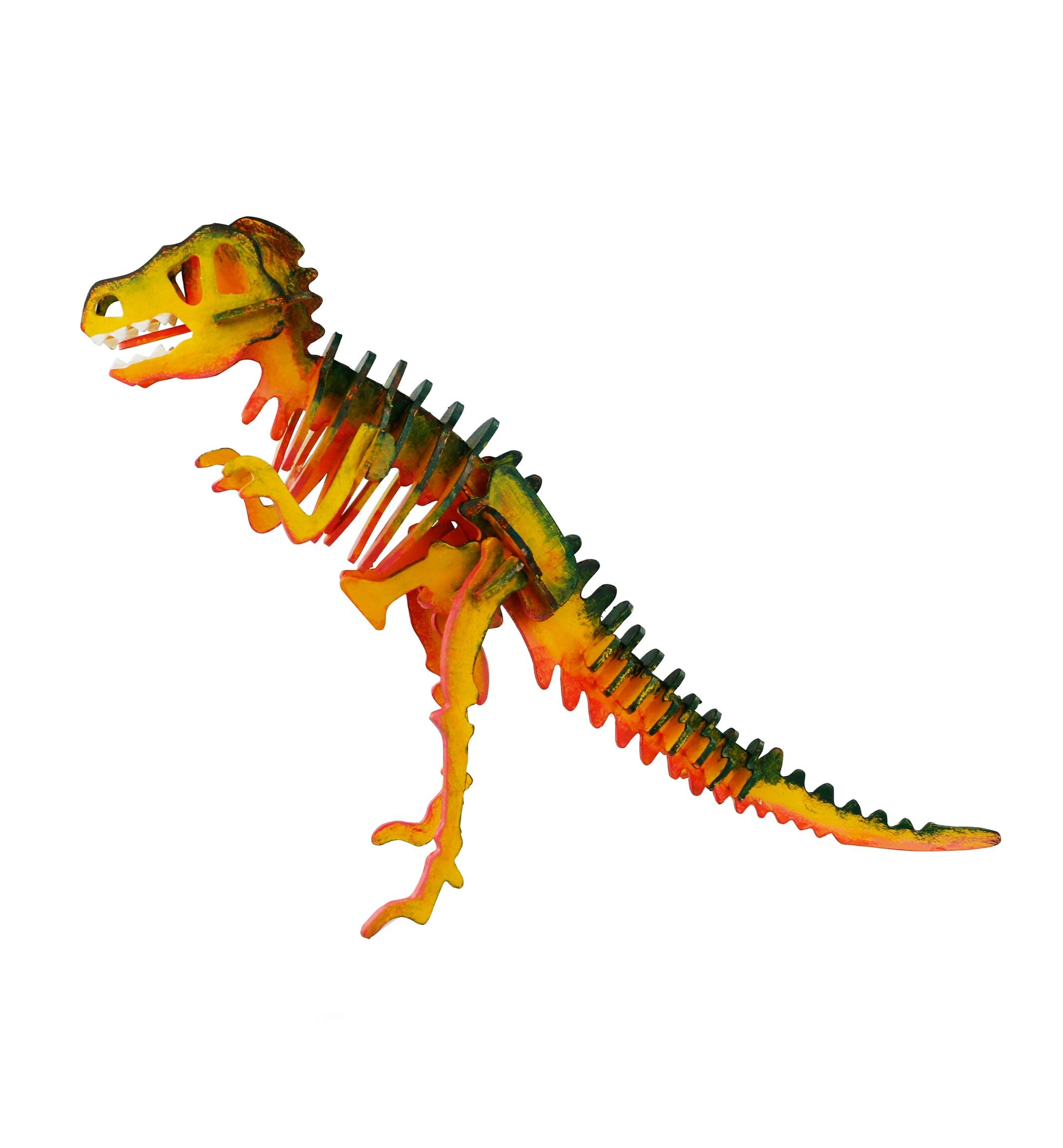 3D Wood Puzzle Paint Kit: T-rex DIY Dinosaur HC201 by Hands | Etsy