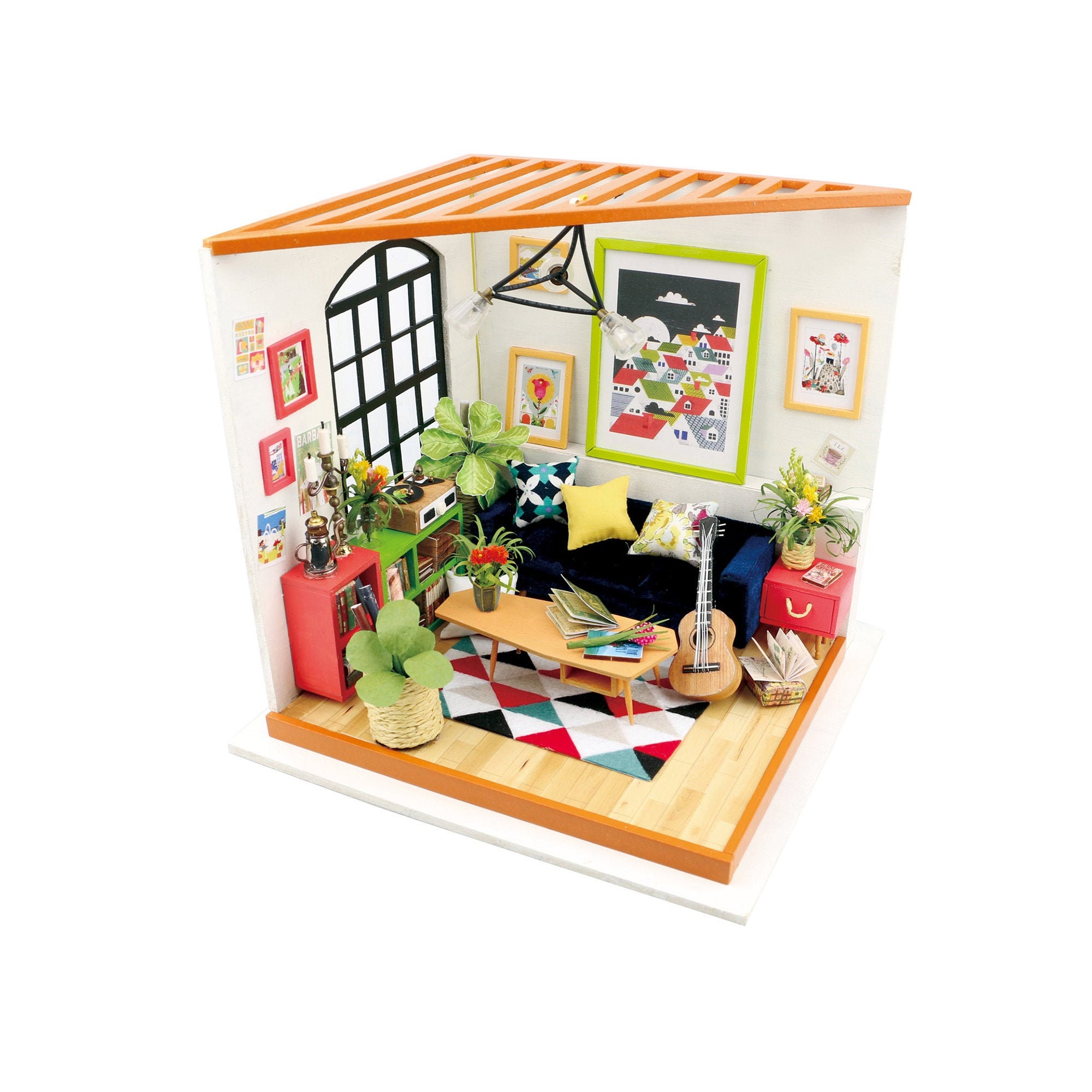 DIY Dollhouse Kit Miniature Living Room Diorama: Locus' Sitting