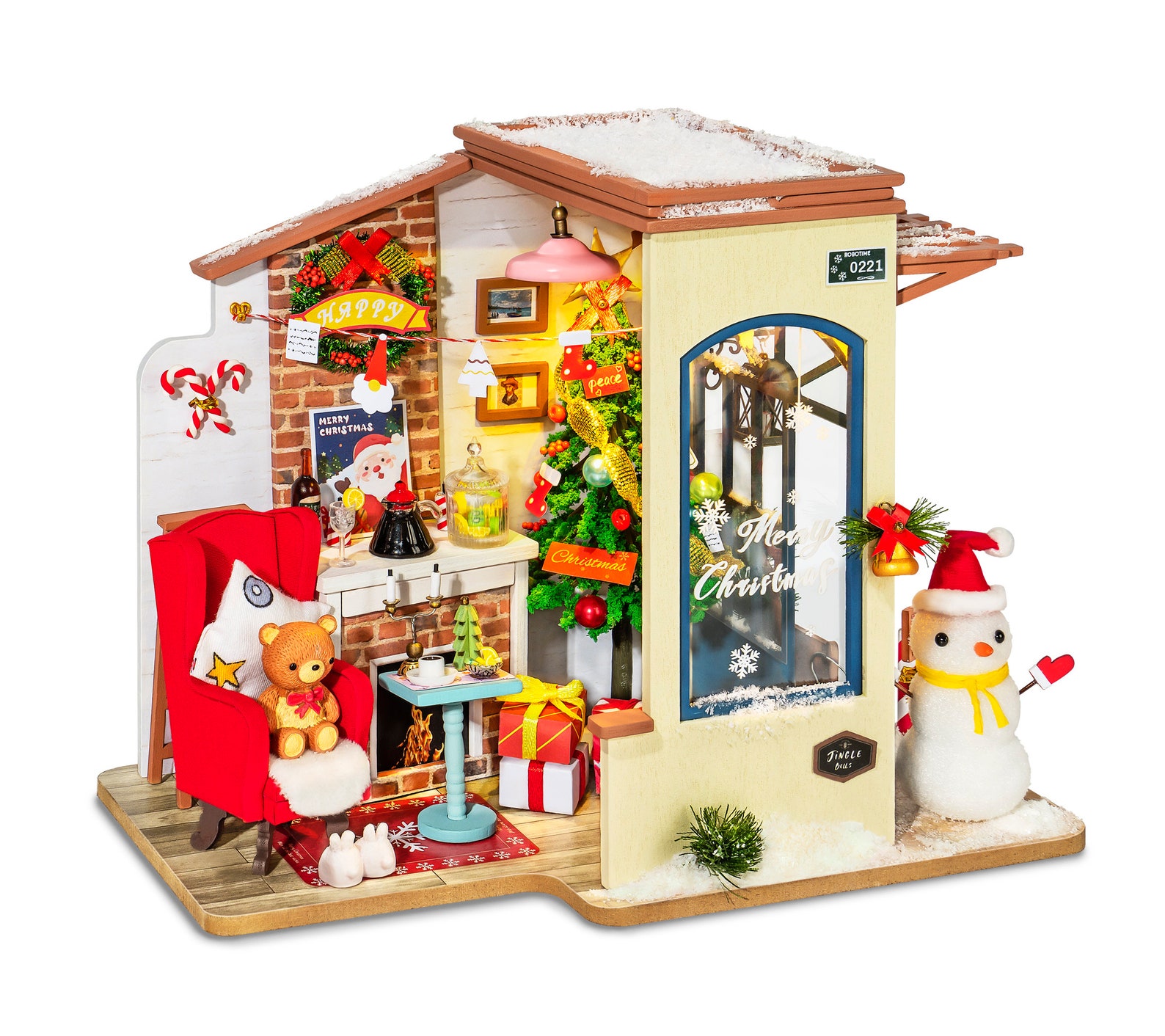 DIY Miniature House Kit Christmas Patio Plays Jingle Bells Etsy