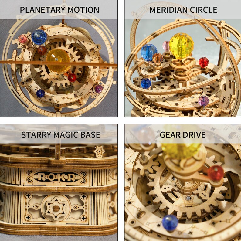 DIY 3D Wooden Puzzle Music Box Starry Night Etsy