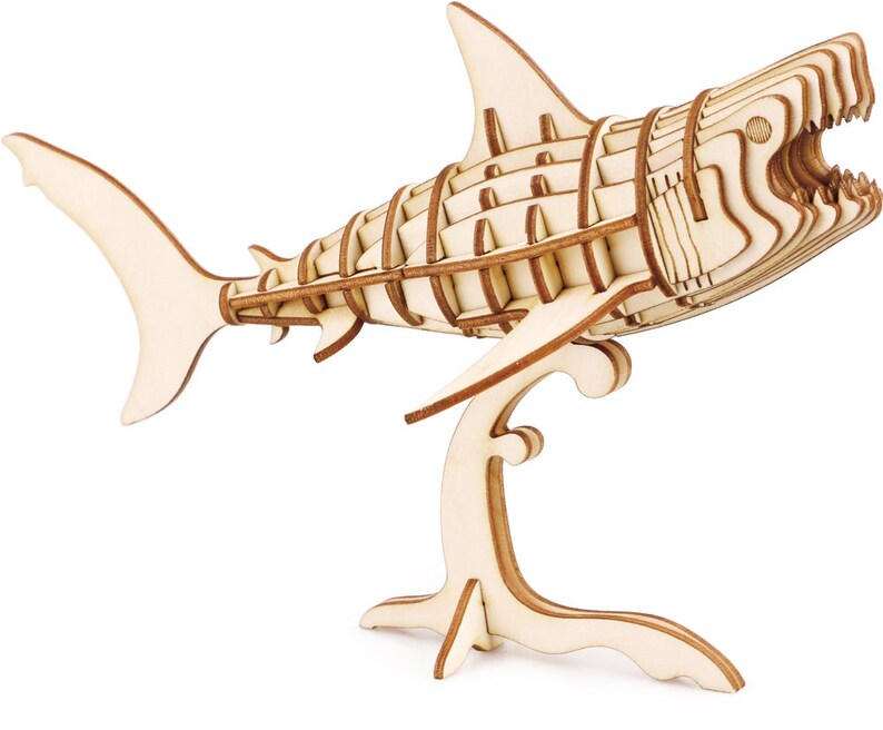 3D Wood Puzzle Bundle Sea Animals DIY shark seahorse angelfish ocean life TG2B2 by Hands Craft image 7